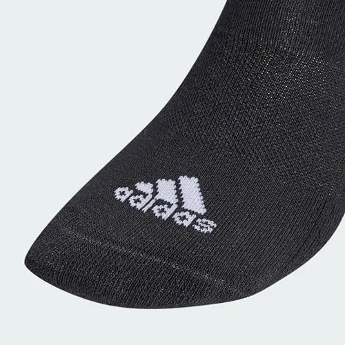 adidas Unisex - Adulto 3-Stripes Cushioned Sportswear Mid-Cut Socks 3 Pairs, Black / White, 4.5 miniatura 3