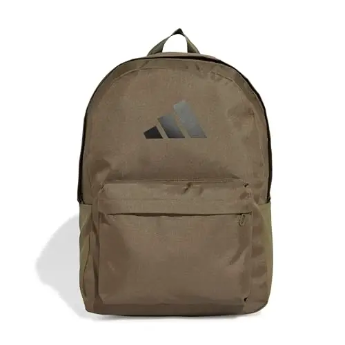 adidas Unisex - Adulto CLASSIC 3BARS BACKPACK, olive strata/black, One Size