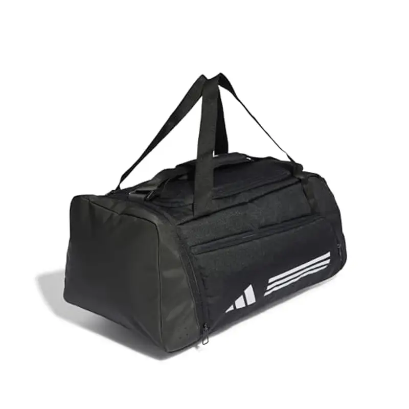 adidas Unisex - Adulto Essentials 3-Stripes Duffel Bag, BLACK/WHITE, S