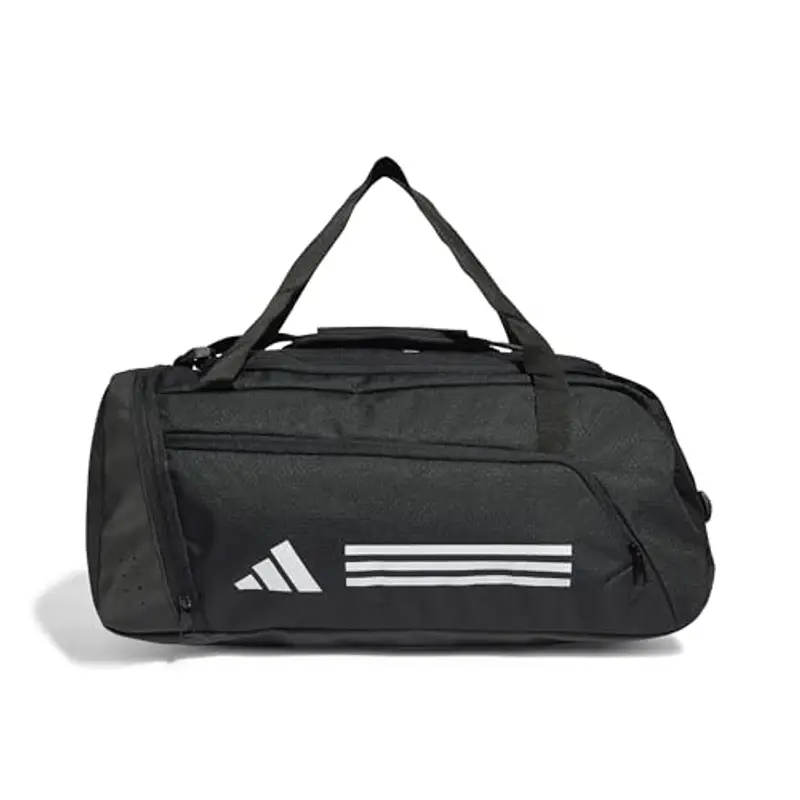 adidas Unisex - Adulto Essentials 3-Stripes Duffel Bag, BLACK/WHITE, S miniatura 2