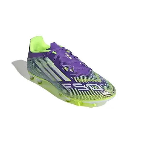 adidas Unisex - Adulto F50 Club Firm Ground/Multi Ground Football Boots, Purple Rush/Cloud White/Lucid Lemon, 38 EU miniatura 3