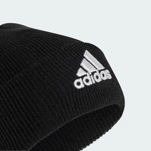 adidas Unisex - Adulto Logo Beanie, Black/White, L miniatura 3