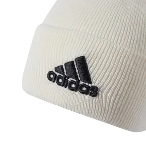 adidas Unisex - Adulto Logo Beanie, off White/Black, M miniatura 3