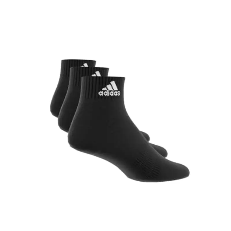 adidas Unisex - Adulto Thin and Light Ankle Socks 3 Pairs, Black / White, 6.5-8 miniatura 2