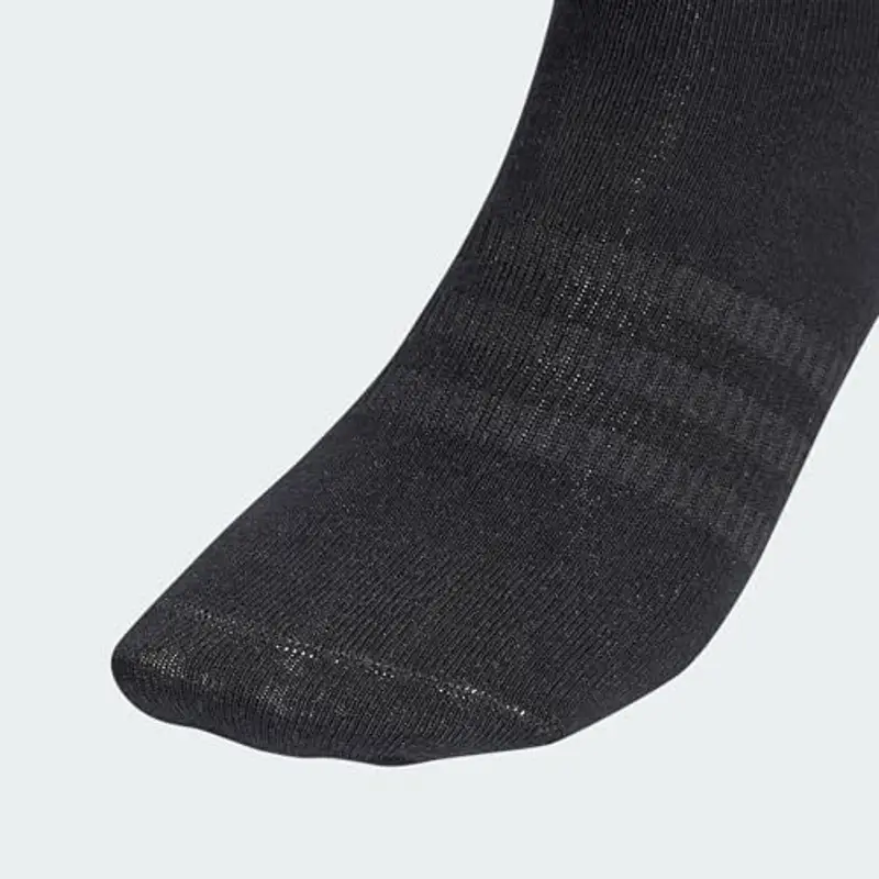 adidas Unisex - Adulto Thin and Light Ankle Socks 3 Pairs, Medium Grey Heather / White / Black, 4.5-6 miniatura 3