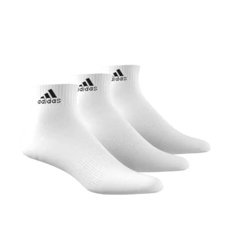 adidas Unisex - Adulto Thin and Light Ankle Socks 3 Pairs, White / Black, 8.5-10 miniatura 2
