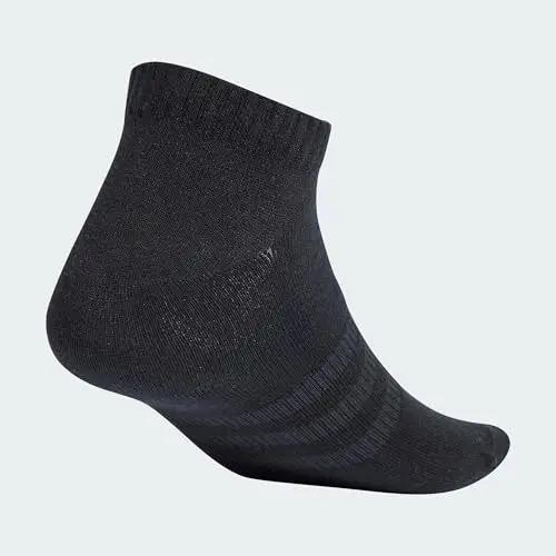 adidas Unisex - Adulto Thin and Light Sportswear Low-Cut Socks 3 Pairs, Black / White, 10.5 miniatura 2