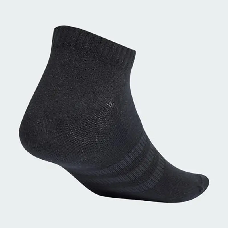 adidas Unisex - Adulto Thin and Light Sportswear Low-Cut Socks 3 Pairs, Black / White, 13-14.5 miniatura 2