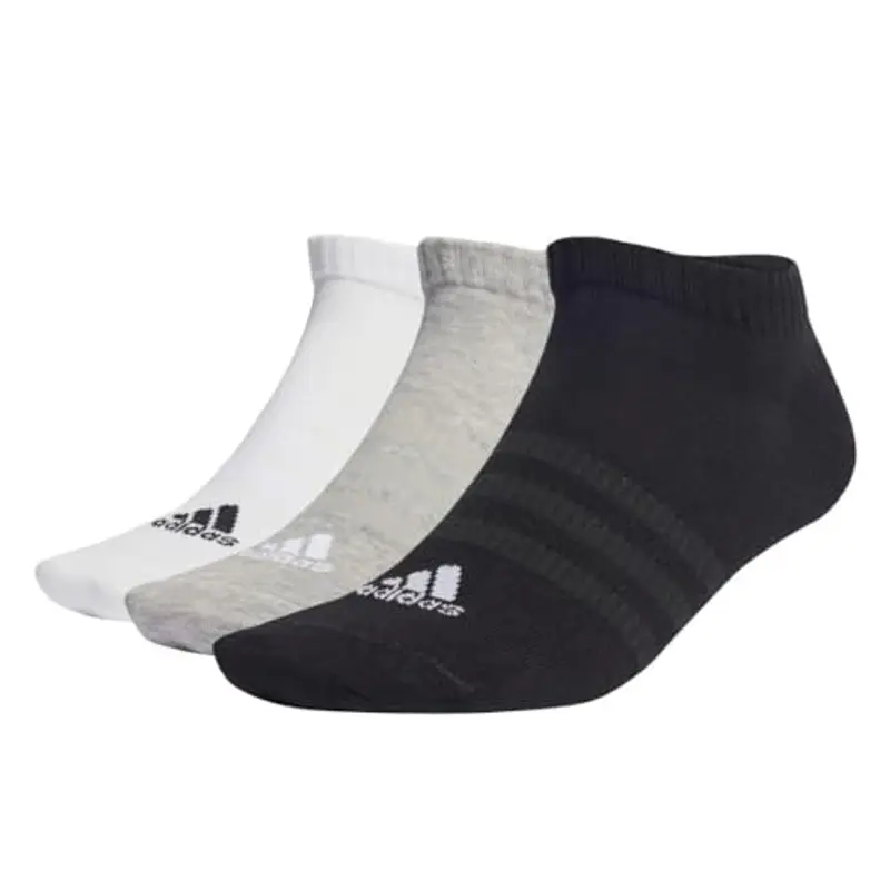 adidas Unisex - Adulto Thin and Light Sportswear Low-Cut Socks 3 Pairs, Medium Grey Heather / White / Black, 13