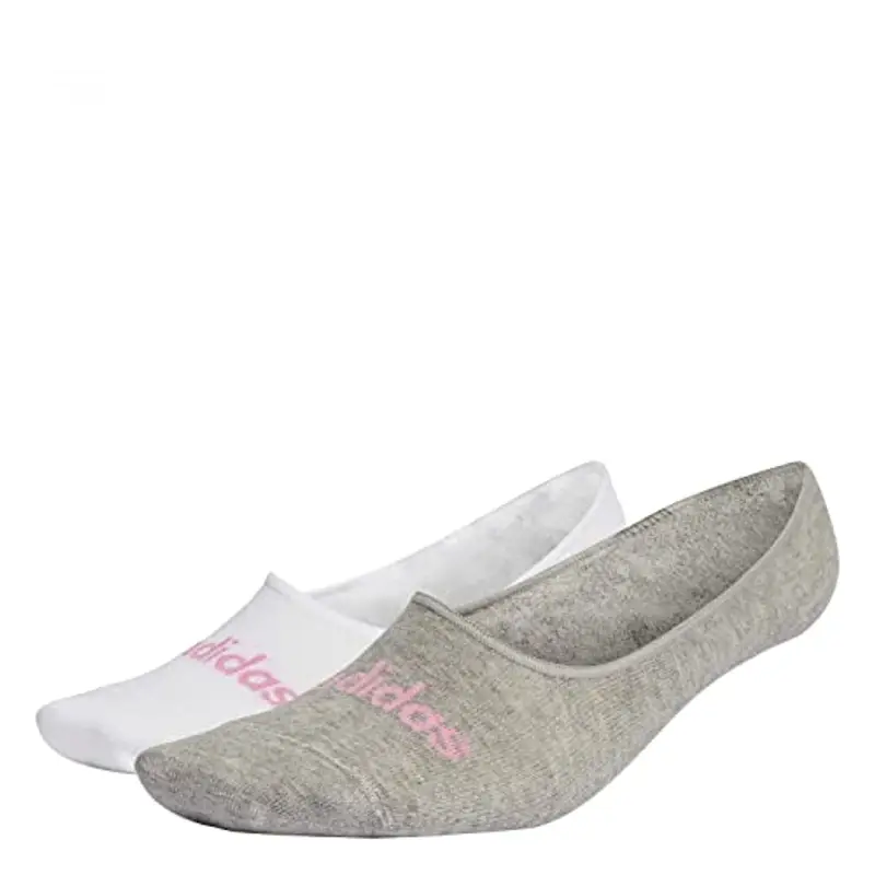 adidas Unisex - Adulto Thin Linear Ballerina Socks 2 Pairs, White/Black, 10.5-12.5 miniatura 2