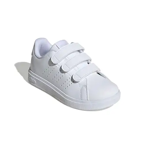 adidas Unisex - Bambini Advantage Base 2.0 Shoes Children, Cloud White/Cloud White/Grey One, 33 1/2 EU miniatura 3