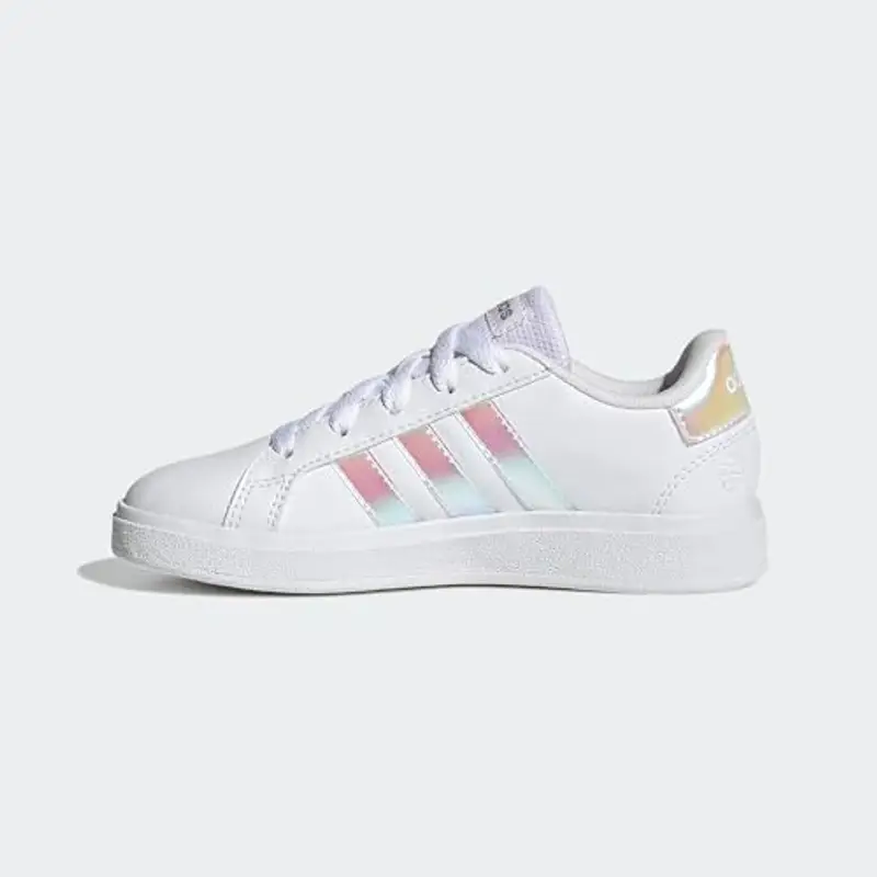 adidas Unisex - Bambini e ragazzi Grand Court Lifestyle Lace Tennis Shoes, Cloud White Iridescent Cloud White, 28.5 EU miniatura 2