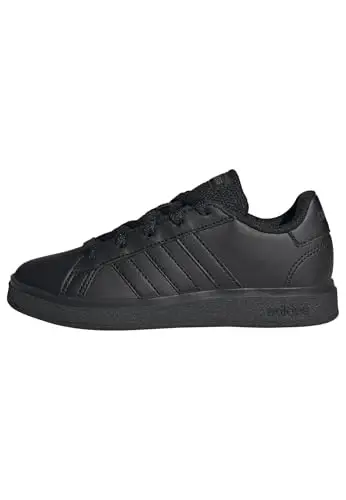 adidas Unisex - Bambini e ragazzi Grand Court Lifestyle Tennis Lace-Up Shoes, Carbon Black Carbon Black Grey Six, 34 EU