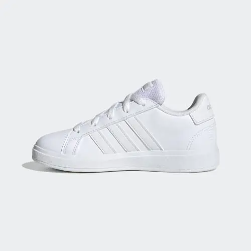 adidas Unisex - Bambini e Ragazzi Grand Court Lifestyle Tennis Lace-Up Shoes, Cloud White Cloud White Grey One, 31.5 EU miniatura 2