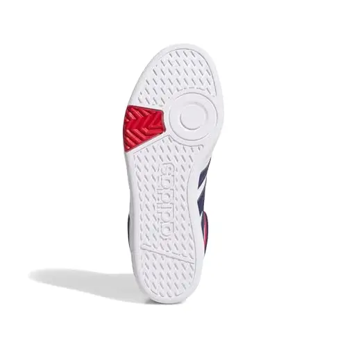 adidas Unisex - Bambini e Ragazzi Hoops 4.0 Mid Shoes, Ftwr White Dark Blue Team Victory Red, 36 EU