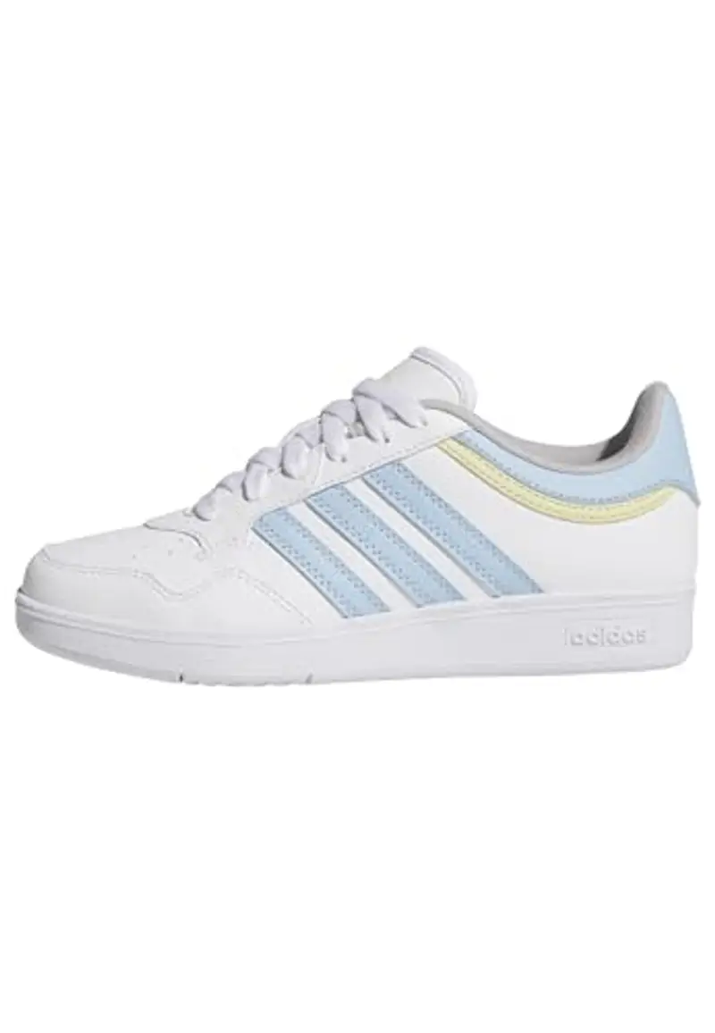 adidas Unisex - Bambini e Ragazzi Hoops 4.0 Shoes, Ftwr White Clear Sky Powder Yellow, 35.5 EU