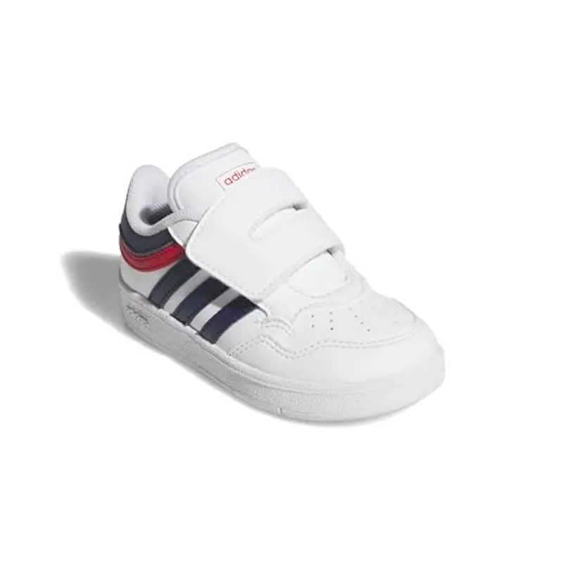 adidas Unisex - Bambini e Ragazzi Hoops 4.0 Shoes, Ftwr White Dark Blue Better Scarlet, 33.5 EU miniatura 3