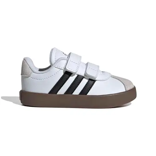 adidas Unisex - Bambini e Ragazzi VL Court 3.0 Shoes, Cloud White/Core Black/Grey One, 24 EU miniatura 2