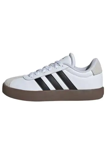 adidas Unisex - Bambini e Ragazzi VL Court 3.0 Shoes, Cloud White/Core Black/Grey One, 28 EU