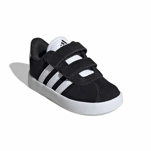 adidas Unisex - Bambini e Ragazzi VL Court 3.0 Shoes, Core Black/Cloud White/Core Black, 26 EU miniatura 3
