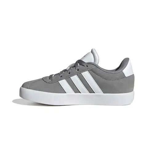 adidas Unisex - Bambini e Ragazzi VL Court 3.0 Shoes, Grey Three/Cloud White/Grey Two, 38 2/3 EU