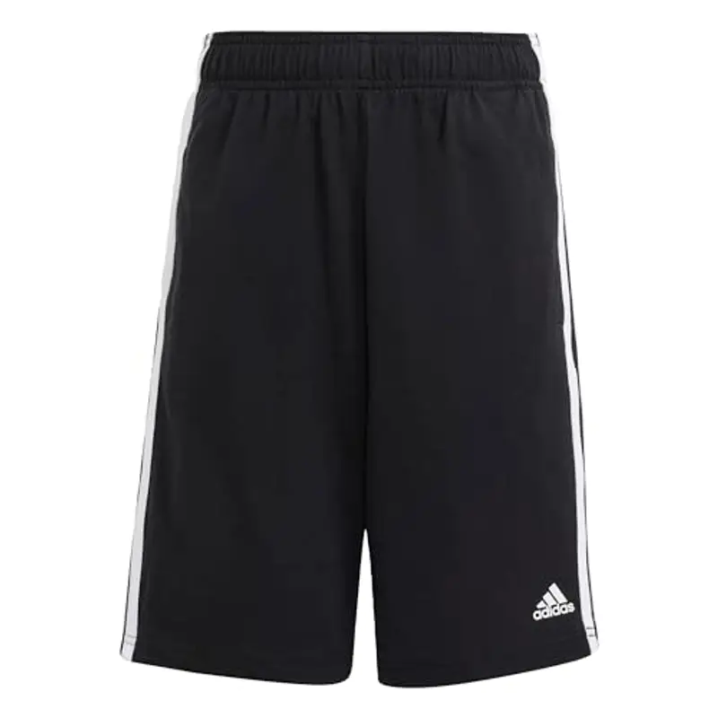ADIDAS Shorts Essentials 3-Stripes Bambini, Nero/Bianco, 9-10 Anni