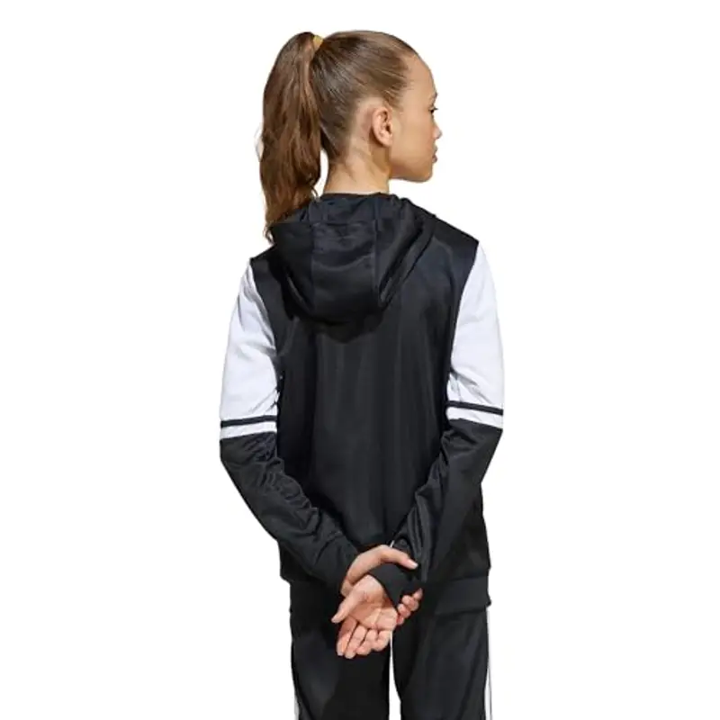 adidas Unisex - Bambini SQUADRA25 HOODY KIDS, Multicolore (Black/White), 13-14 anni miniatura 2