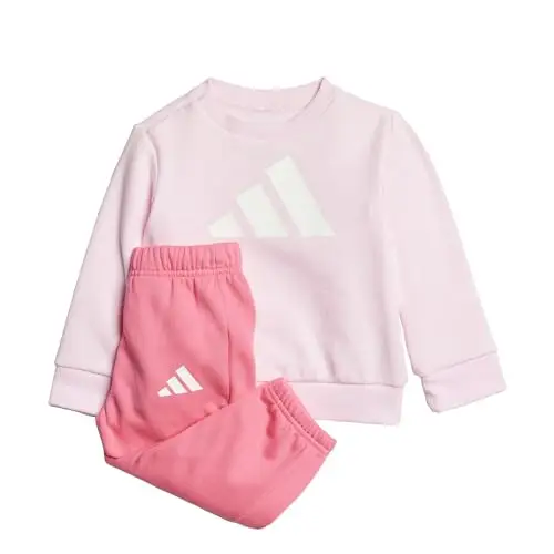 adidas Unisex - Bimbi 0-24 ESSENTIALS JOGGER, Clear Pink/White, 12