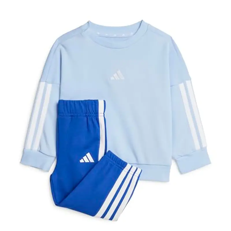 adidas Unisex - Bimbi 0-24 ESSENTIALS JOGGER, glow blue/white, 9