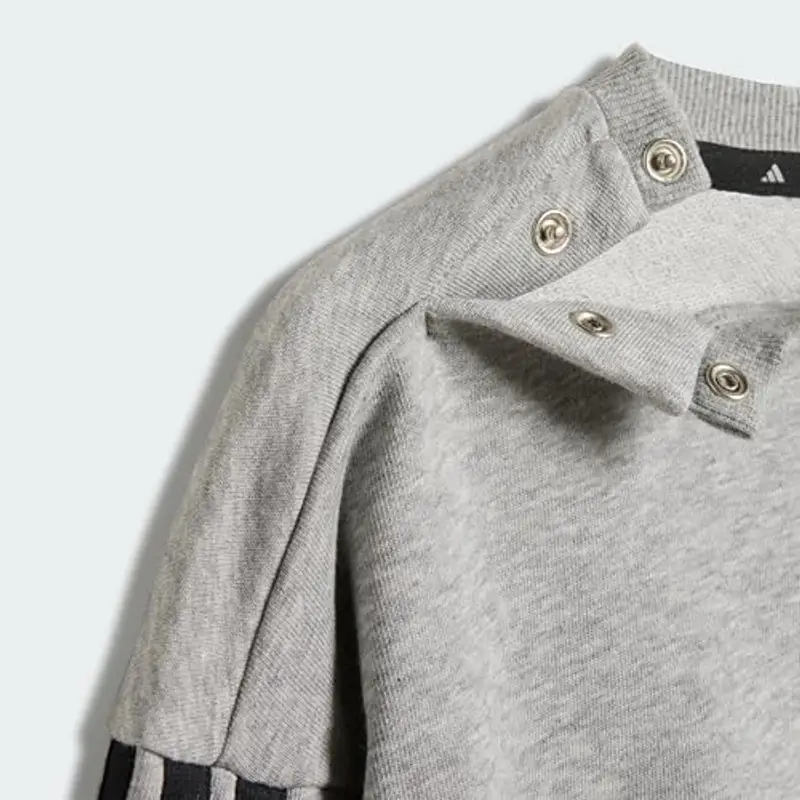 adidas Unisex - Bimbi 0-24 ESSENTIALS JOGGER, Medium Grey Heather/Clear Pink, 0 miniatura 2