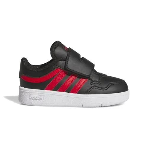 adidas Unisex - Bimbi 0-24 Hoops 4.0 Shoes, Core Black Ftwr White Better Scarlet, 19 EU miniatura 2