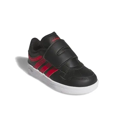 adidas Unisex - Bimbi 0-24 Hoops 4.0 Shoes, Core Black Ftwr White Better Scarlet, 19 EU miniatura 3