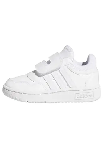 adidas Unisex - Bimbi 0-24 Hoops Shoes, Cloud White / Cloud White / Cloud White, 25 EU
