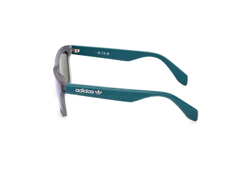 Adidas Unisex OR0069 20Q Occhiali da sole Iniettato Grigio Verde Squadrata Normale Specchiato miniatura 2