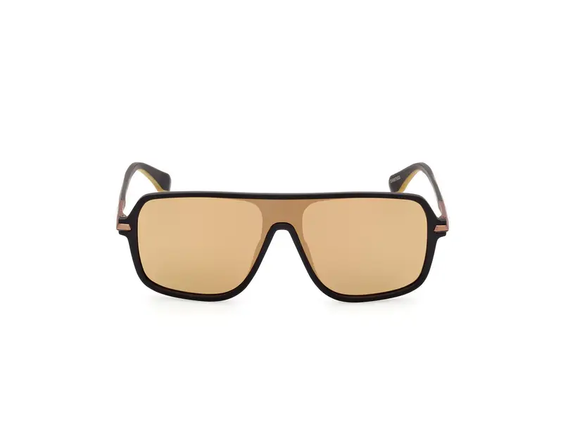 Adidas Unisex OR0100 02G Occhiali da sole Iniettato Nero Marrone Maschera Normale Specchiato miniatura 2