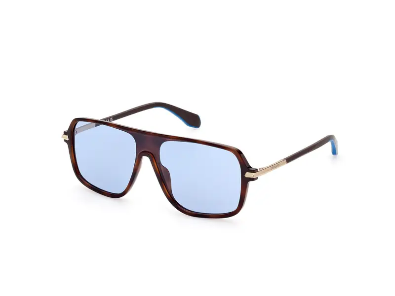 Adidas Unisex OR0100 52V Occhiali da sole Iniettato Havana Blu Maschera Normale