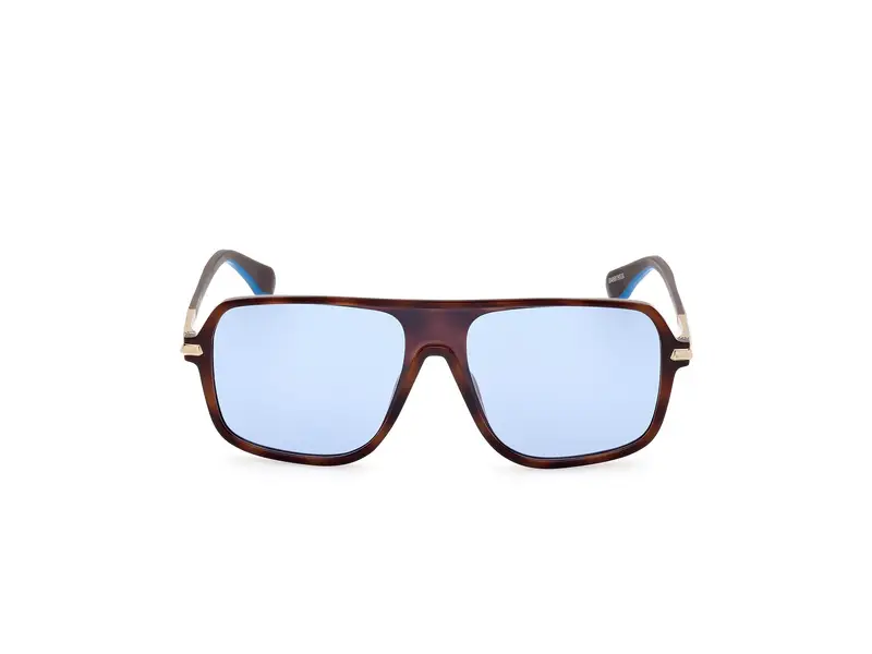 Adidas Unisex OR0100 52V Occhiali da sole Iniettato Havana Blu Maschera Normale miniatura 2