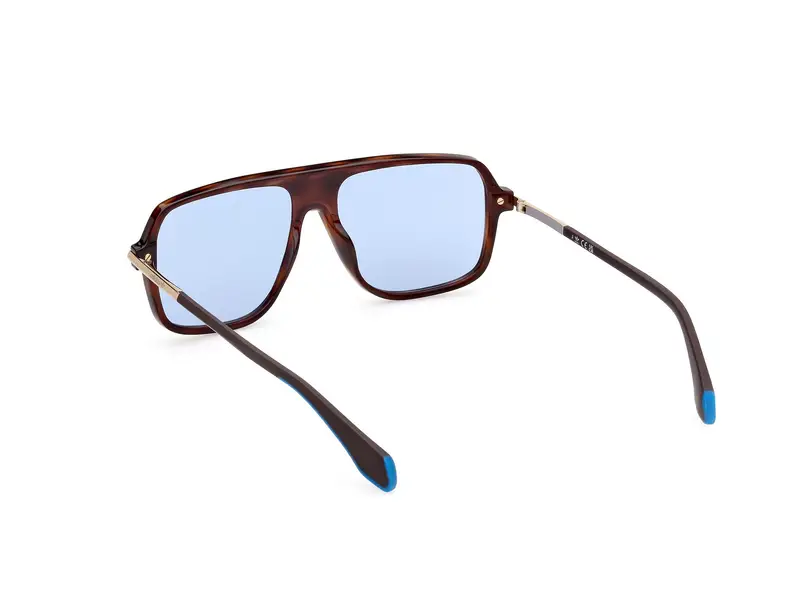 Adidas Unisex OR0100 52V Occhiali da sole Iniettato Havana Blu Maschera Normale miniatura 3