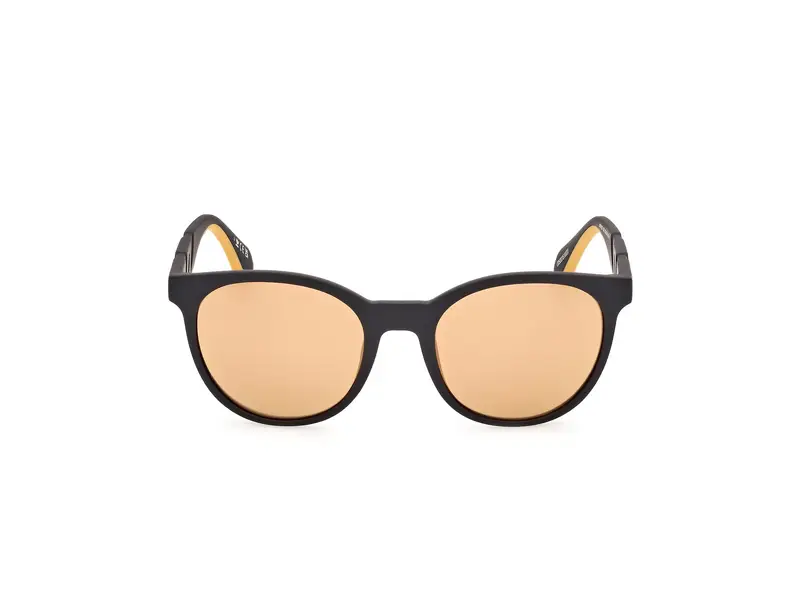 Adidas Unisex OR0102 02G Occhiali da sole Iniettato Nero Marrone Rotonda Normale Specchiato miniatura 2