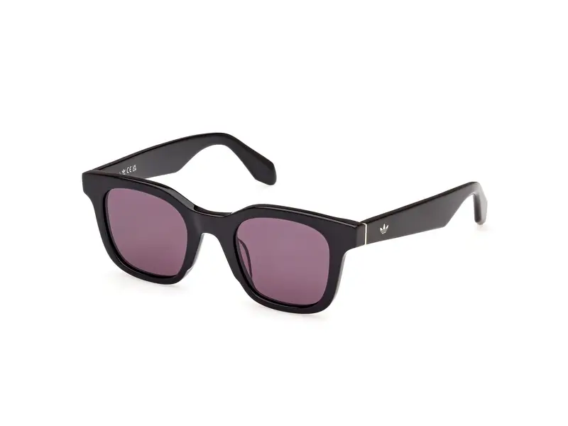 Adidas Unisex OR0109 01A Occhiali da sole Acetato Nero Fumo Rotonda Normale