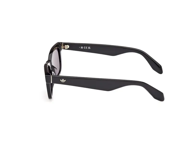 Adidas Unisex OR0117 01A Occhiali da sole Acetato Nero Fumo Squadrata Normale miniatura 2