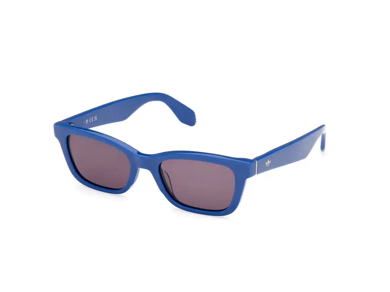 Adidas Unisex OR0117 90A Occhiali da sole Acetato Blu Fumo Squadrata Normale