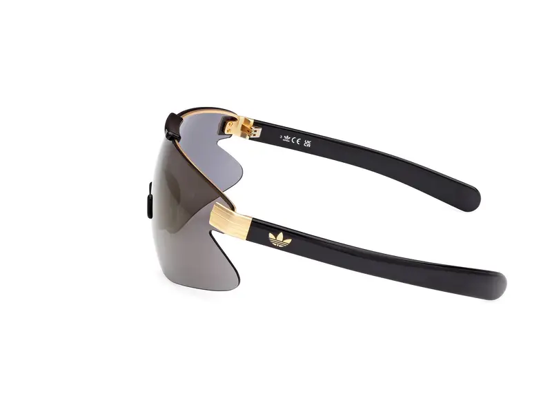 Adidas Unisex OR0121 01C Occhiali da sole Iniettato Nero Fumo Maschera Normale miniatura 2