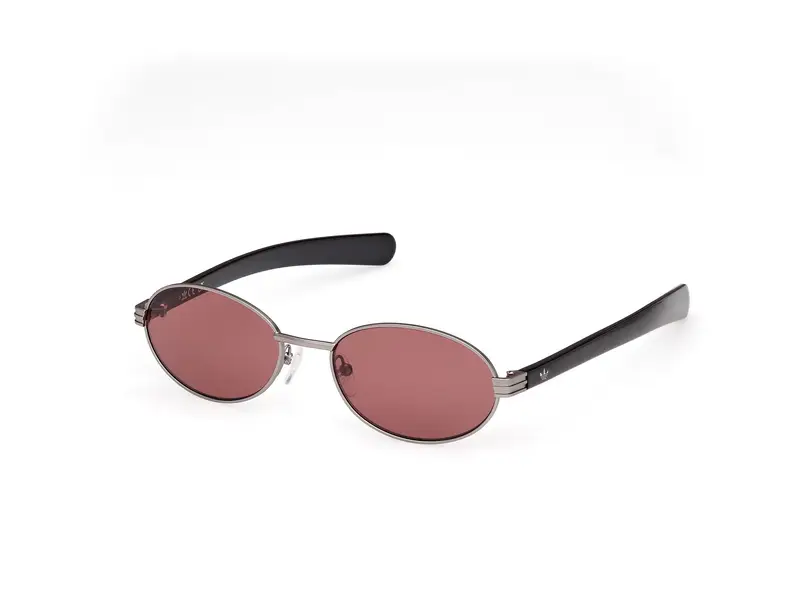 Adidas Unisex OR0123 15S Occhiali da sole Metallo Rutenio Bordeaux Rotonda Normale