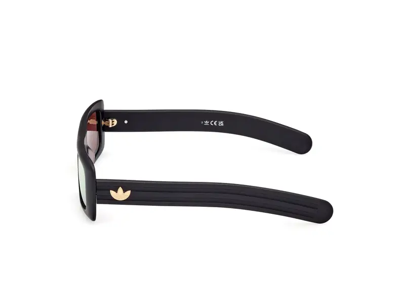 Adidas Unisex OR0124 02G Occhiali da sole Acetato Nero Marrone Squadrata Normale miniatura 2