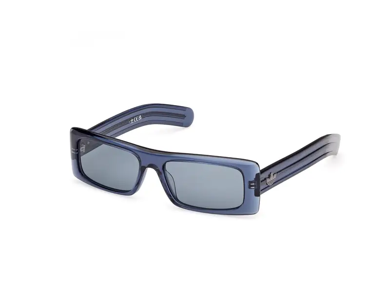Adidas Unisex OR0124 92V Occhiali da sole Acetato Blu Blu Squadrata Normale