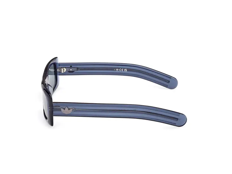 Adidas Unisex OR0124 92V Occhiali da sole Acetato Blu Blu Squadrata Normale miniatura 2