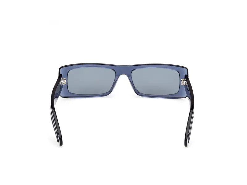 Adidas Unisex OR0124 92V Occhiali da sole Acetato Blu Blu Squadrata Normale miniatura 3