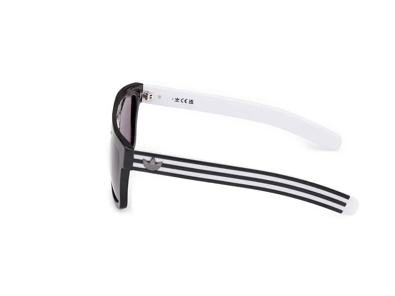 Adidas Unisex OR0127 01A Occhiali da sole Acetato Nero Fumo Squadrata Normale miniatura 2