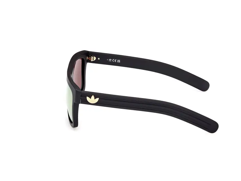 Adidas Unisex OR0127 02G Occhiali da sole Acetato Nero Marrone Squadrata Normale miniatura 2